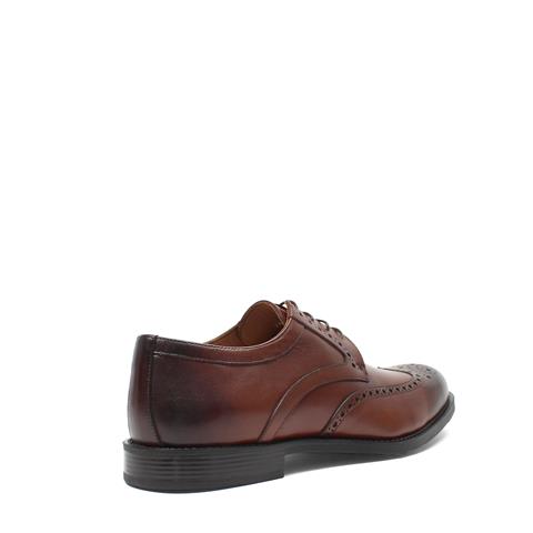 Erkek Kahverengi Bağcıklı Deri Klasik Ayakkabı