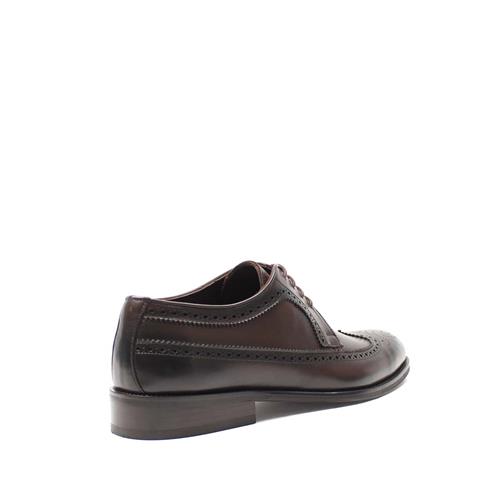 Erkek Kahverengi Bağcıklı Deri Klasik Ayakkabı