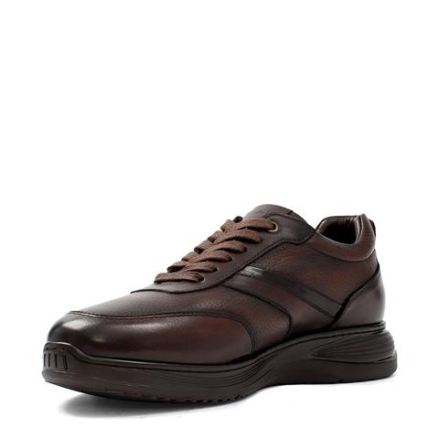 Erkek Kahverengi Bağcıklı Kalın Tabanlı Deri Günlük Ayakkabı