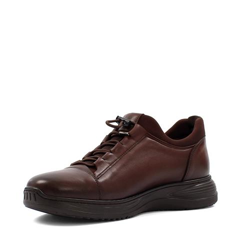 Erkek Kahverengi Bağcıklı Kalın Tabanlı Deri Günlük Ayakkabı