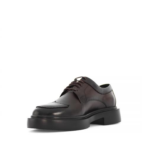 Erkek Kahverengi Bağcıklı Kalın Tabanlı Deri Günlük Ayakkabı