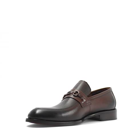 Erkek Kahverengi Deri Loafer