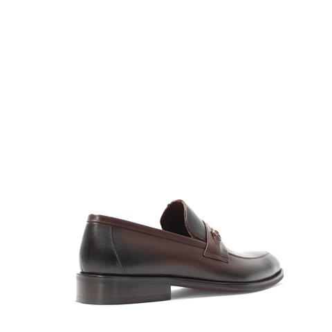 Erkek Kahverengi Deri Loafer