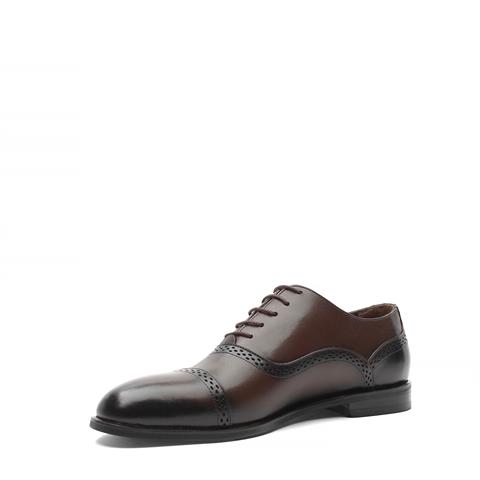 Erkek Kahverengi Bağcıklı Deri Klasik Ayakkabı