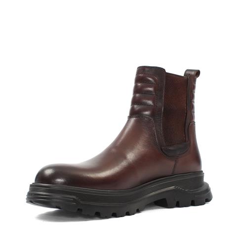 Erkek Kahverengi Deri Chelsea Bot