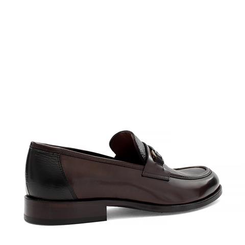 Erkek Kahverengi Deri Loafer