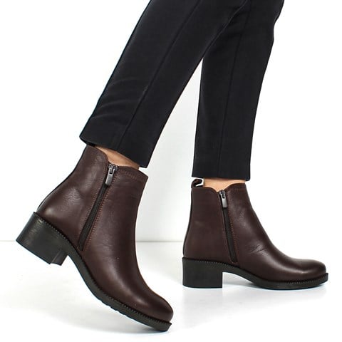 Kahverengi Kadın Deri Bot 727 28601-16512