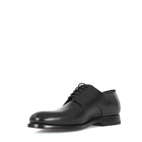 Erkek Siyah Bağcıklı Deri Klasik Ayakkabı