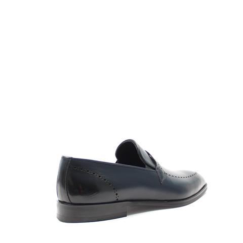 Erkek Lacivert Deri Loafer
