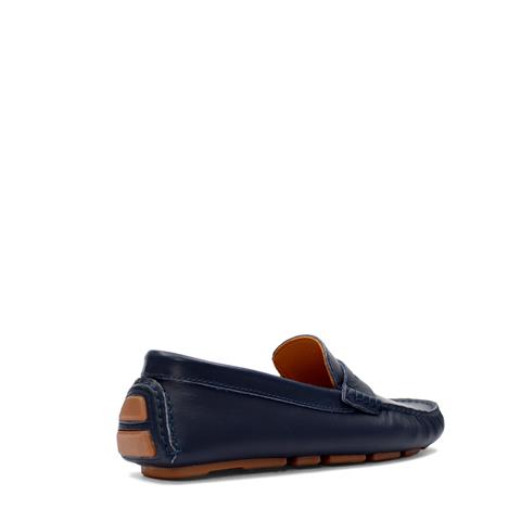 Erkek Lacivert Deri Loafer