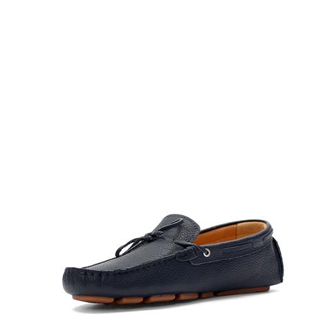 Erkek Lacivert Deri Loafer