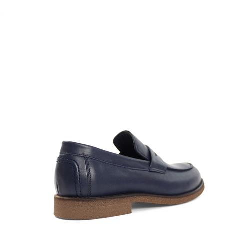 Erkek Lacivert Deri Loafer