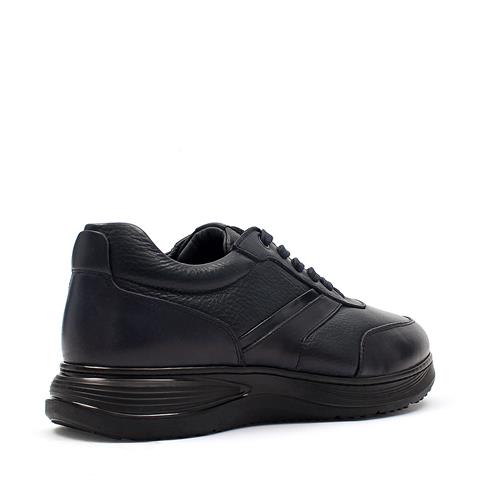 Erkek Lacivert Bağcıklı Kalın Tabanlı Deri Günlük Ayakkabı