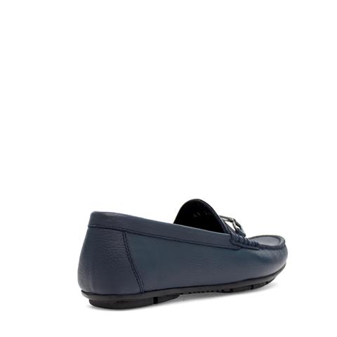 Erkek Lacivert Deri Loafer