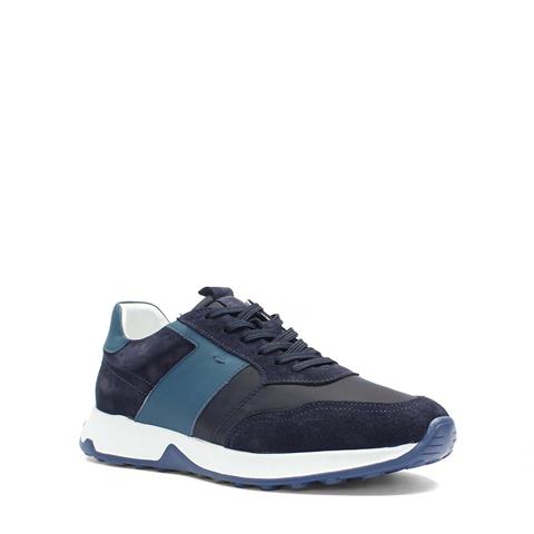 Erkek Lacivert Bağcıklı Süet Deri Sneaker