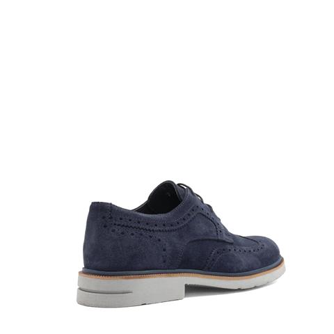 Erkek Lacivert Bağcıklı Süet Deri Günlük Ayakkabı