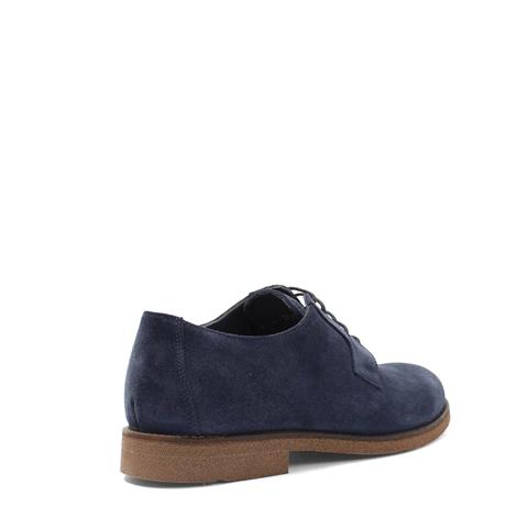 Erkek Lacivert Bağcıklı Süet Deri Günlük Ayakkabı