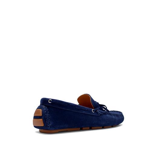 Erkek Lacivert Süet Deri Loafer