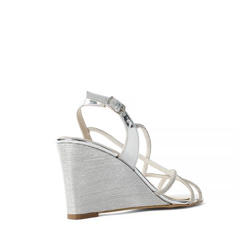 Kadın Lame Taşlı Dolgu Topuklu Abiye Ayakkabı