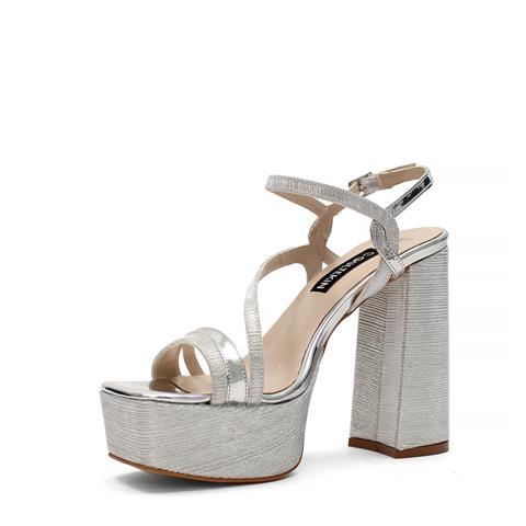 Kadın Lame Parlak Platform Topuklu Abiye Ayakkabı