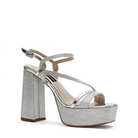 Kadın Lame Parlak Platform Topuklu Abiye Ayakkabı