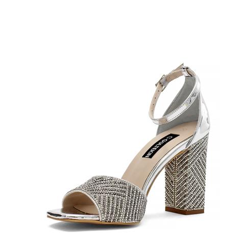 Kadın Lame Taşlı Kalın Topuklu Abiye Ayakkabı