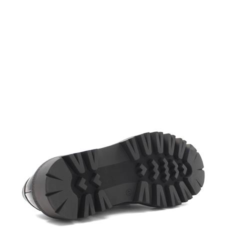 Erkek Siyah Bağcıklı Kalın Tabanlı Açma Deri Günlük Ayakkabı