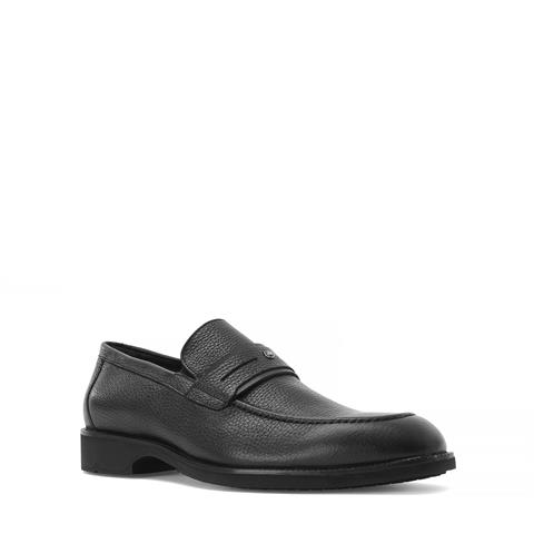 Erkek Siyah Deri Loafer