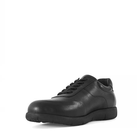 Erkek Siyah Bağcıklı Deri Günlük Ayakkabı