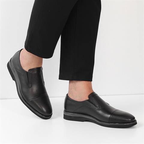 Erkek Siyah Deri Loafer