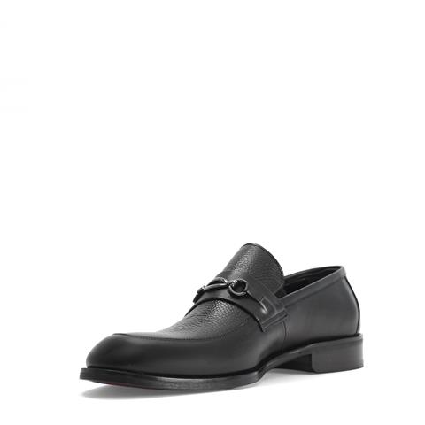 Erkek Siyah Deri Loafer