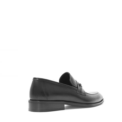 Erkek Siyah Deri Loafer