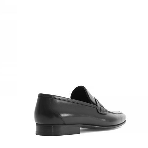 Erkek Siyah Deri Loafer