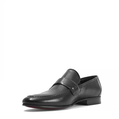 Erkek Siyah Deri Loafer