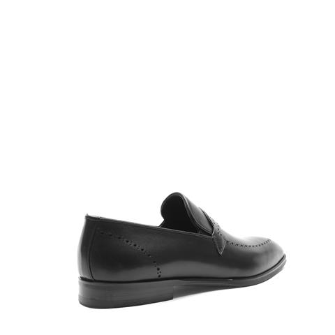 Erkek Siyah Deri Loafer