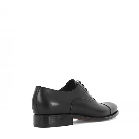 Erkek Siyah Bağcıklı Deri Klasik Ayakkabı