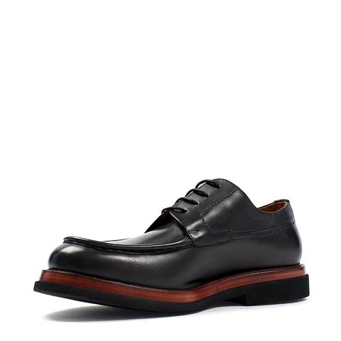 Erkek Siyah Bağcıklı Deri Günlük Ayakkabı