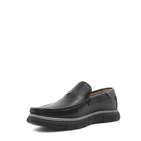 Erkek Siyah Deri Loafer