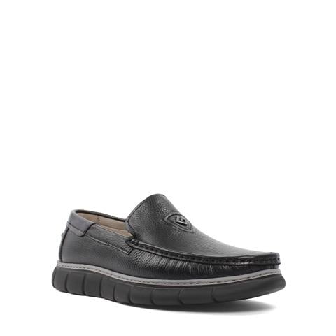 Erkek Siyah Deri Loafer