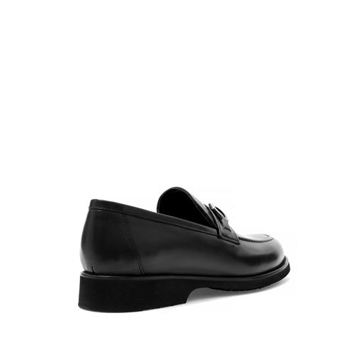 Erkek Siyah Deri Loafer