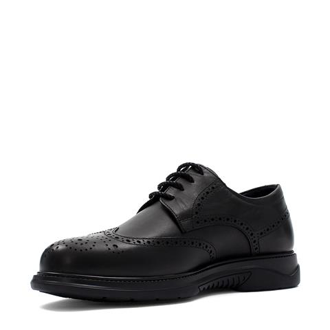 Erkek Siyah Bağcıklı Deri Günlük Ayakkabı