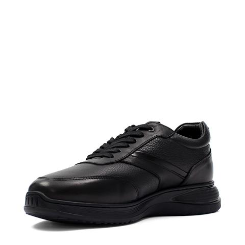 Erkek Siyah Bağcıklı Kalın Tabanlı Deri Günlük Ayakkabı