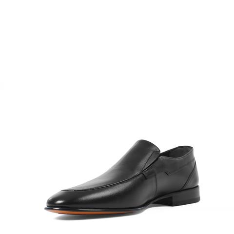 Erkek Siyah Kösele Taban Deri Loafer