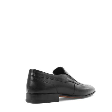 Erkek Siyah Kösele Taban Deri Loafer