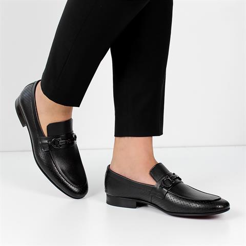 Erkek Siyah Deri Klasik Ayakkabı