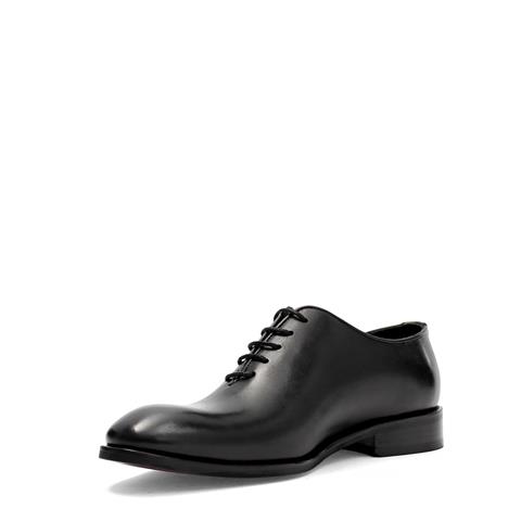 Erkek Siyah Bağcıklı Deri Klasik Ayakkabı