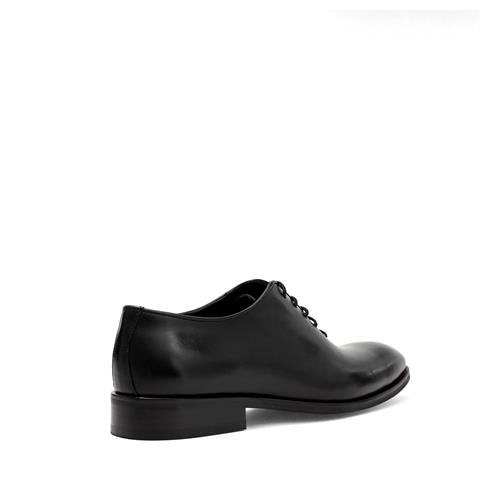 Erkek Siyah Bağcıklı Deri Klasik Ayakkabı