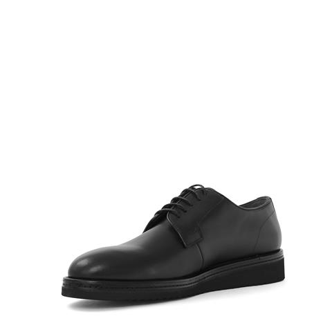 Erkek Siyah Bağcıklı Deri Klasik Ayakkabı