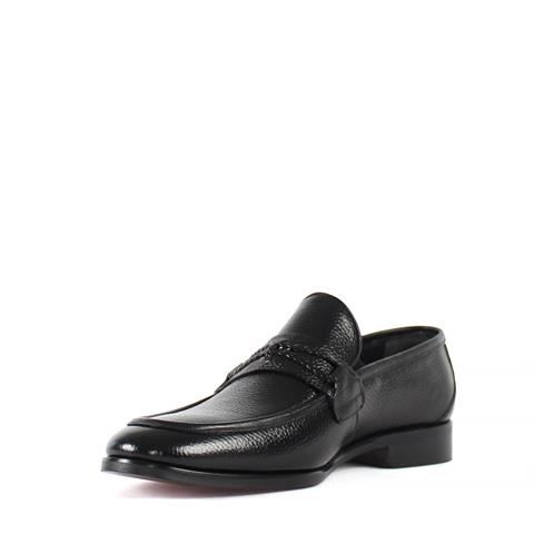 Erkek Siyah Deri Loafer