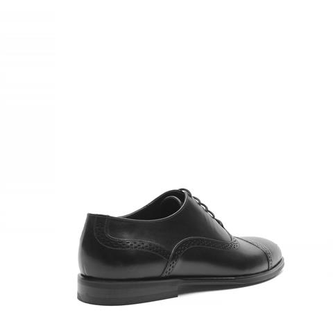 Erkek Siyah Bağcıklı Deri Klasik Ayakkabı